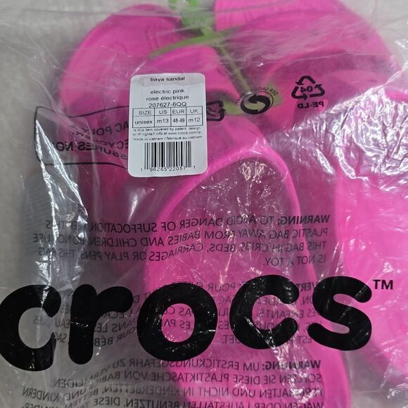 NWT Crocs Unisex-Adult Baya Slide Sandal Hot Pink Sz Mens 13 - Picture 9 of 9